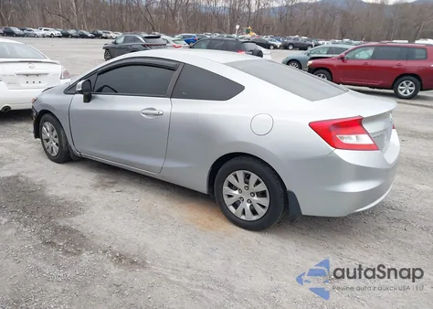 2012 Honda Civic Lx z USA, uszkodzony, nr VIN 2HGFG3B52CH545537